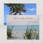 Beachy Wedding Aankondigingskaart (Voorkant / Achterkant)