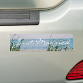 Beachy Wedding Bumpersticker (Op auto)
