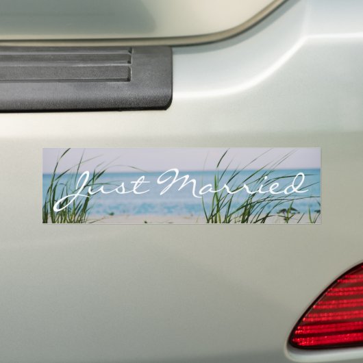 Beachy Wedding Bumpersticker (Op auto)