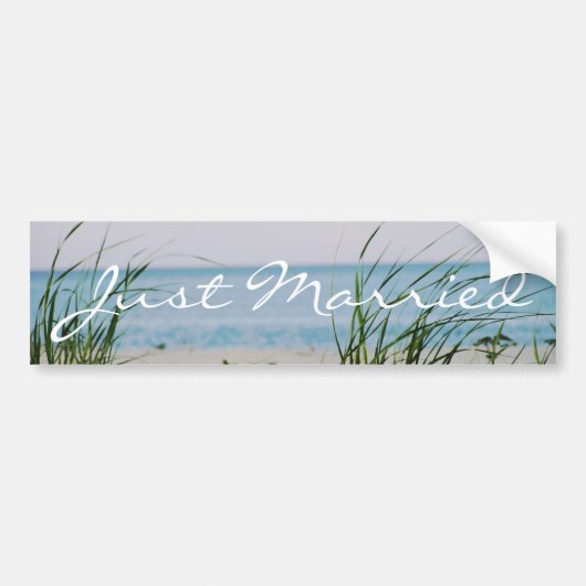Beachy Wedding Bumpersticker (Voorkant)