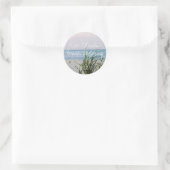 Beachy Wedding Ronde Sticker (Tas)