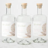 Beachy Zee Shell Design Bottle Likeurfles Etiket (Flessen)