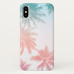 Beachy -zonnepalmbomen Case-Mate iPhone case<br><div class="desc">Een  stijl strand iPhone X hoesje met tropische palmbomen bij zonsondergang.</div>