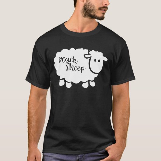 Beack Sheep Cute Sheep T-shirt (Voorkant)