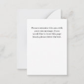 Beacon Hill bedankkaart Notitiekaartje (Achterkant)