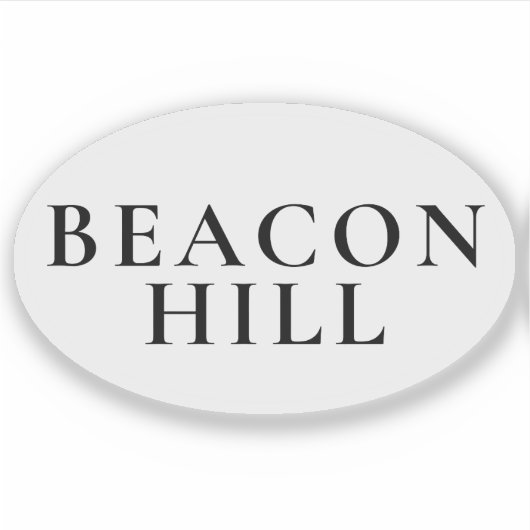 Beacon Hill Boston Preppy Oval Sticker (Voorkant)