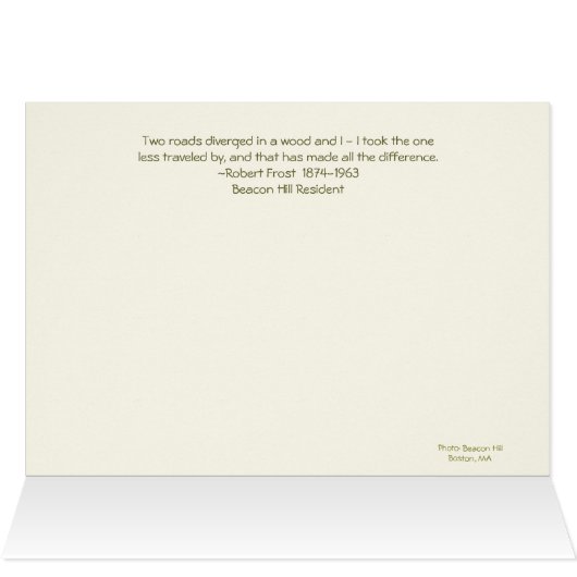 Beacon Hill: Robert Frost (Binnen Horizontaal (Boven))