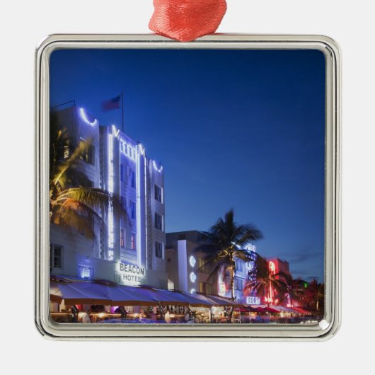 Beacon Hotel, Ocean Drive, South Miami Beach, Flor Metalen Ornament (Voorkant)
