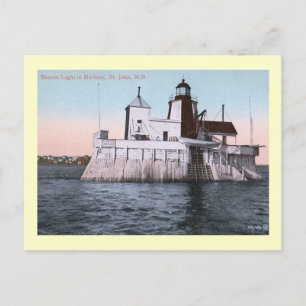 Beacon Light House St. John, New Brunswick, Canada Briefkaart