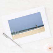 Beacon Light of Lake Michigan Shores Rechthoekige Sticker (Envelop)