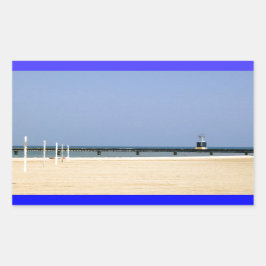 Beacon Light of Lake Michigan Shores Rechthoekige Sticker