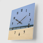 Beacon Light of Lake Michigan Shores Vierkante Klok (Hoek)