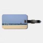 Beacon Light op Lake Michigan Shores Bagagelabel (Achterkant horizontaal)