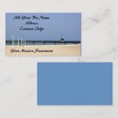 Beacon Light op Lake Michigan Shores Visitekaartje (Voorkant / Achterkant)