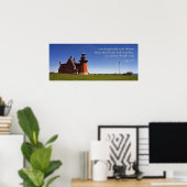 Beacon of Southeast Block Island ( With Words)) Poster (Thuiskantoor)
