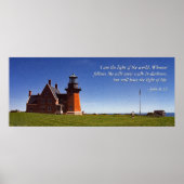 Beacon of Southeast Block Island ( With Words)) Poster (Voorkant)
