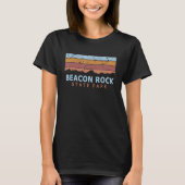Beacon Rock State Park Washington Retro Cool T-shirt (Voorkant)