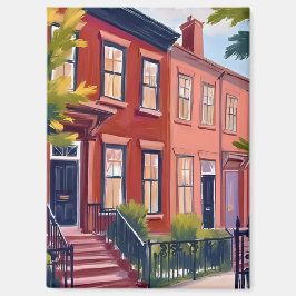 Beacon Street Boston Massachusetts Aquarel Magneet