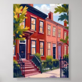 Beacon Street Boston Massachusetts Art Poster (Voorkant)