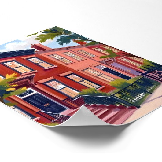 Beacon Street Boston Massachusetts Art Poster (Hoek)