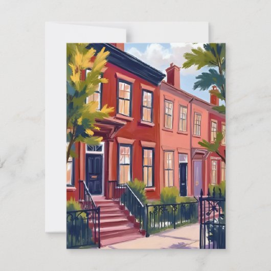 Beacon Street Boston Massachusetts Bedankkaart (Voorkant)