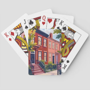 Beacon Street Boston Massachusetts Pokerkaarten
