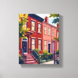Beacon Street Boston Massachusetts Schilderij Canvas Afdruk