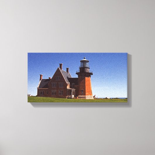 Beacon van Zuidoost-Block Island Canvas Afdruk (Voorkant)