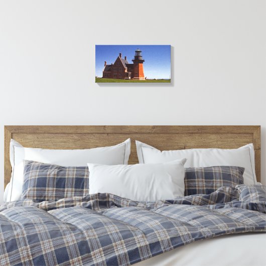 Beacon van Zuidoost-Block Island Canvas Afdruk (Insitu (Slaapkamer))