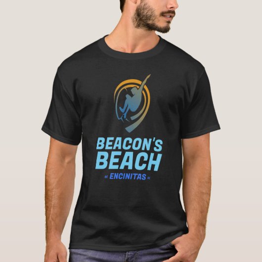Beacon's Beach Encinitas California Retro Surfer T-shirt (Voorkant)