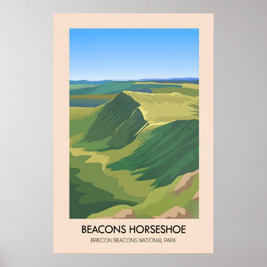 Beacons Horseshoe Nationaal Park Brecon Beacons Poster (Voorkant)