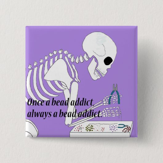 Bead Addict Vierkante Button 5,1 Cm (Voorkant)