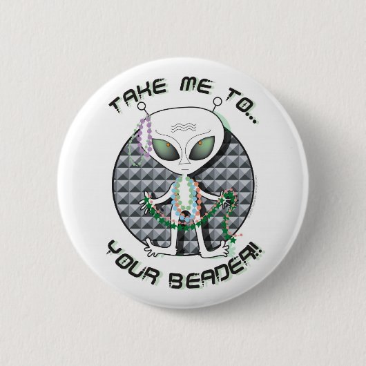 Bead Alien Ronde Button 5,7 Cm (Voorkant)