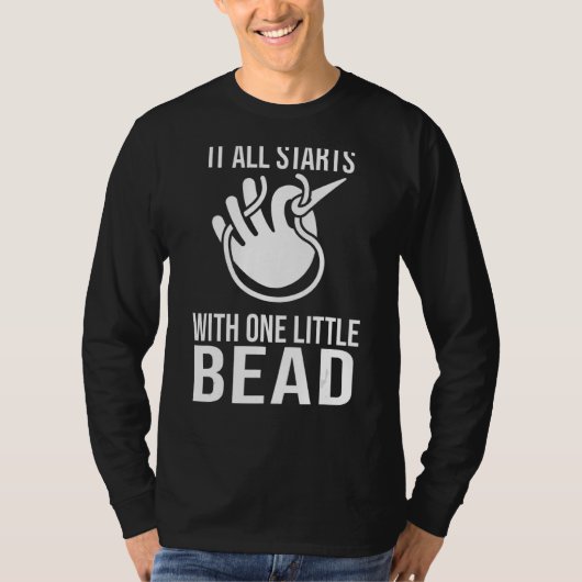 Bead Noun Definition Beadwork Beading Hand Stitchi T-shirt (Voorkant)