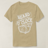 Bead o Klock Beard Hipster Beared Mannen, volle ba T-shirt (Design voorkant)