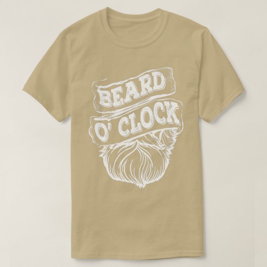 Bead o Klock Beard Hipster Beared Mannen, volle ba T-shirt (Design voorkant)