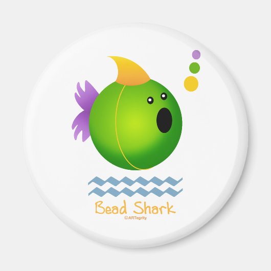 Bead Shark - Groen Magneet (Voorkant)