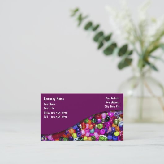 Bead Visitekaartjes (Staand voorkant)