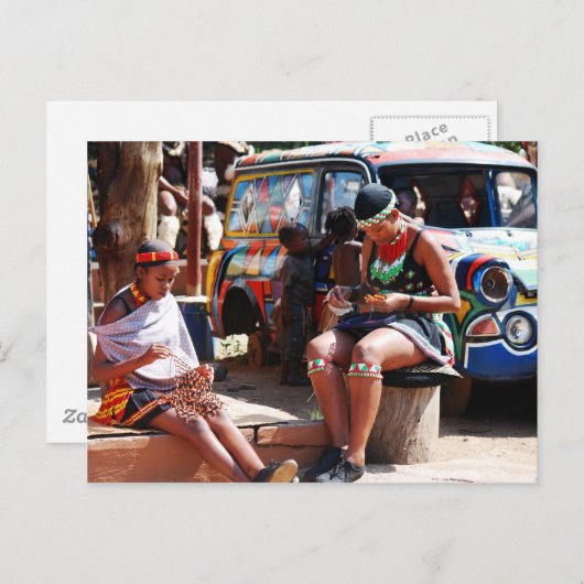 Bead Workers Briefkaart (Voorkant / Achterkant)