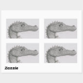 Beaded Dragon Rechthoekige Sticker (Vel)