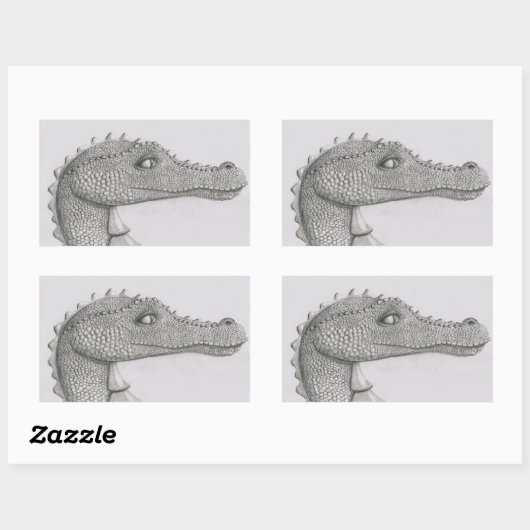 Beaded Dragon Rechthoekige Sticker (Vel)