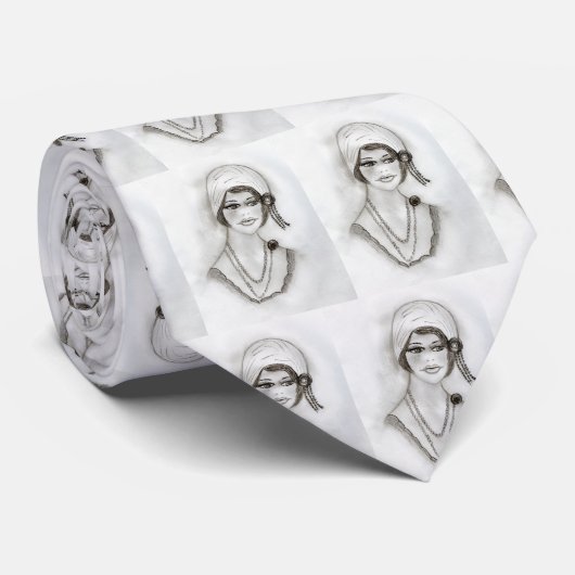 Beaded flauwte stropdas (Opgerold)