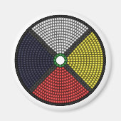 Beaded Medicine Wheel Magneet (Voorkant)