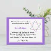 Beaded Star Paars Bat Mitzvah Invitation Kaart (Staand voorkant)