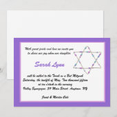 Beaded Star Paars Bat Mitzvah Invitation Kaart (Voorkant / Achterkant)