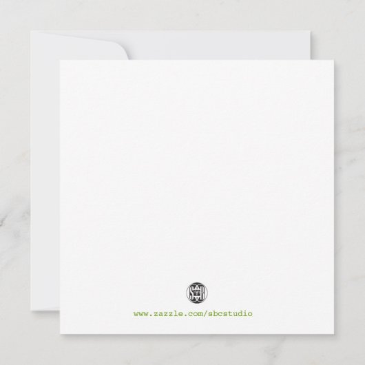 Beading Birthday Party Kaart (Achterkant)