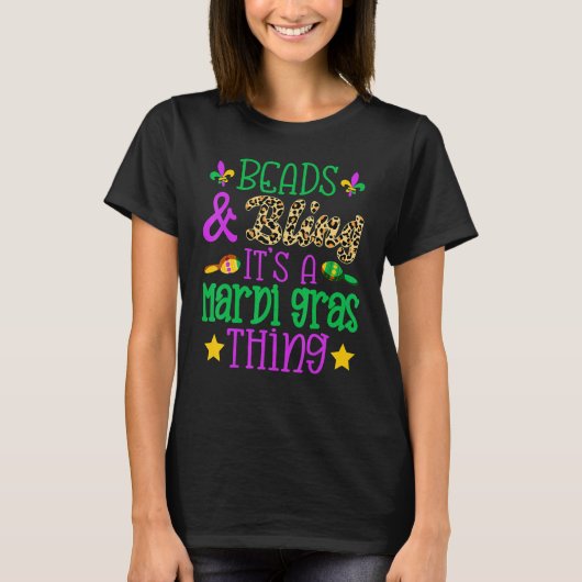 Beads & Bling Its A Mardi Gras Thing Cool T-shirt (Voorkant)