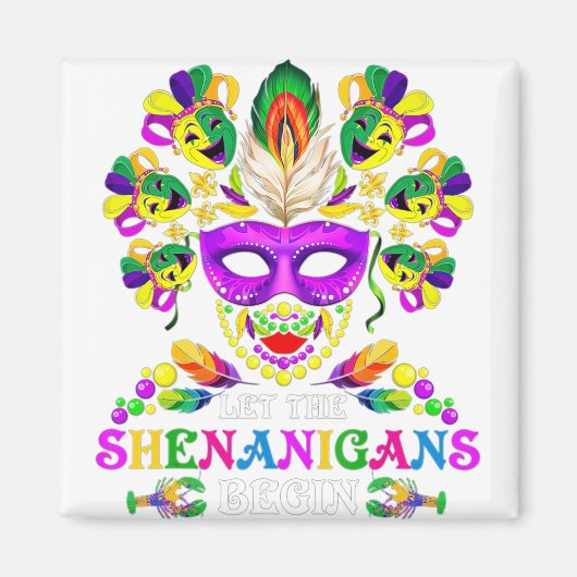 Beads kogelmasker laat de shenanigans met Mardi be Magneet (Voorkant)
