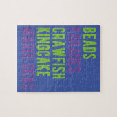 Beads Parades Crawfish Kingcake Mardi Gras Legpuzzel (Horizontaal)