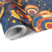 Beadwork Tribal Ankara Stippen Afro-Amerikaanse ge Cadeaupapier (Rol Hoek)